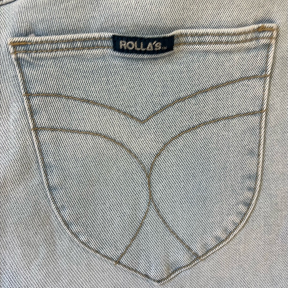 ROLLA'S Light Blue Flare Jeans high waist wide leg sz 34/16 - Picture 6 of 12